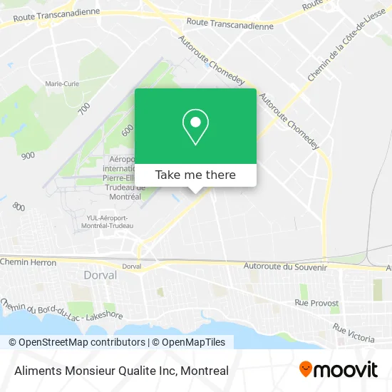 Aliments Monsieur Qualite Inc map
