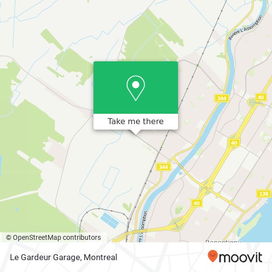 Le Gardeur Garage map