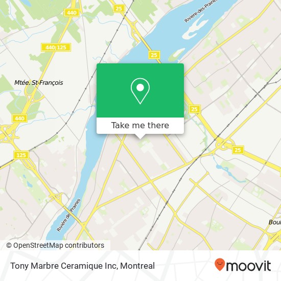 Tony Marbre Ceramique Inc map