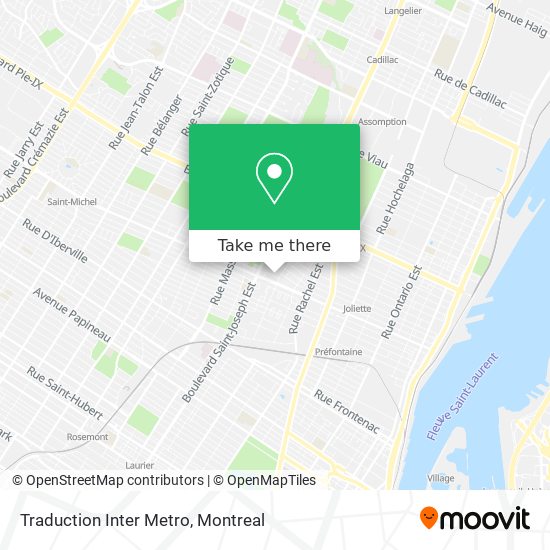 Traduction Inter Metro map