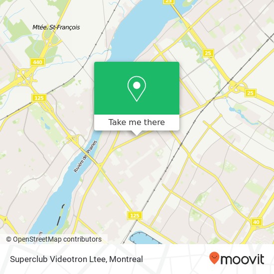 Superclub Videotron Ltee map