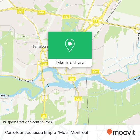 Carrefour Jeunesse Emploi/Moul map