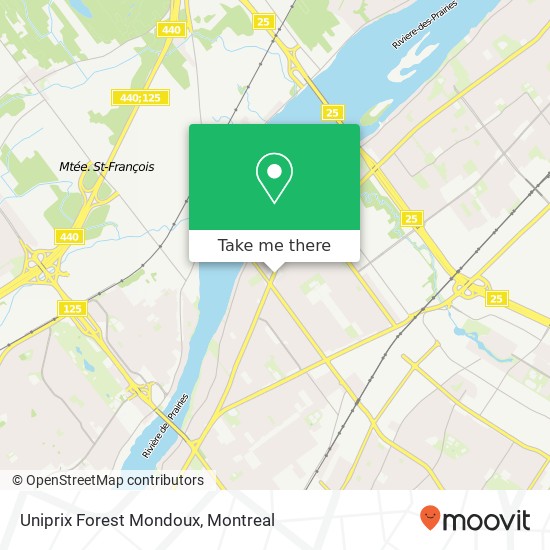 Uniprix Forest Mondoux map