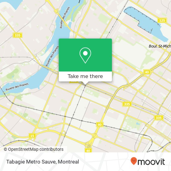 Tabagie Metro Sauve map