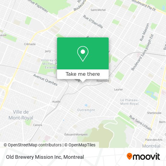 Old Brewery Mission Inc map