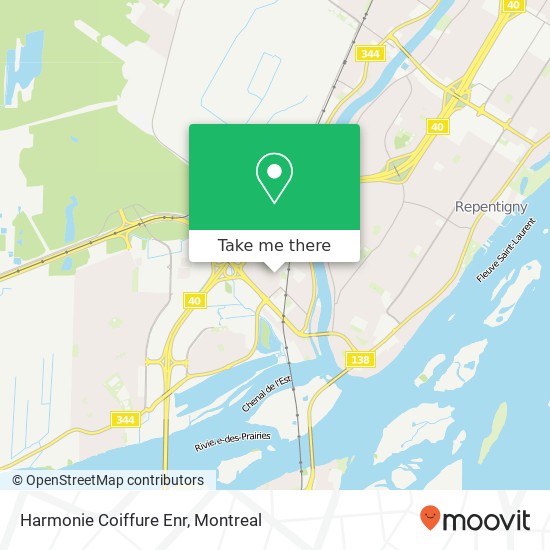 Harmonie Coiffure Enr map