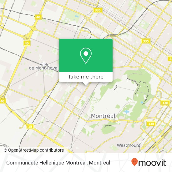 Communaute Hellenique Montreal map