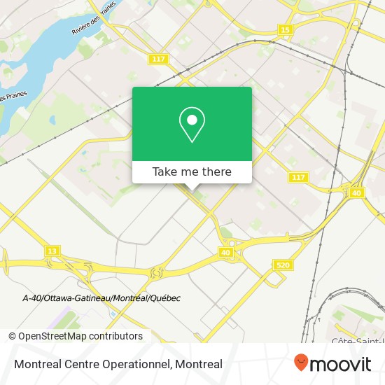 Montreal Centre Operationnel map