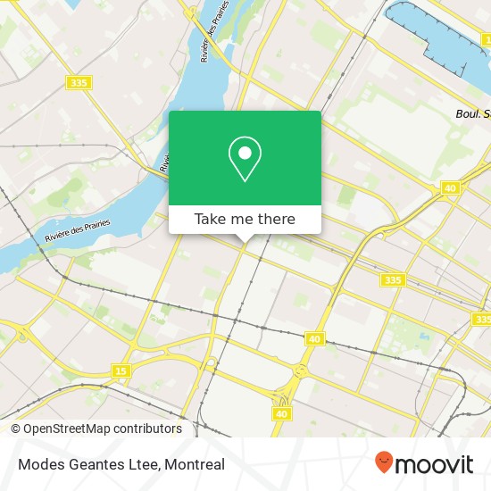 Modes Geantes Ltee map