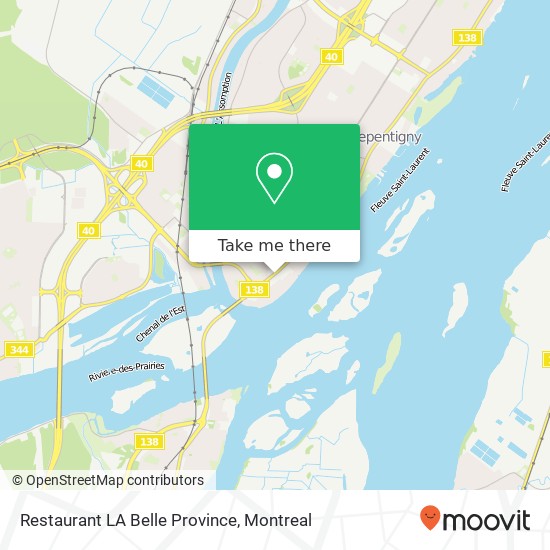 Restaurant LA Belle Province map
