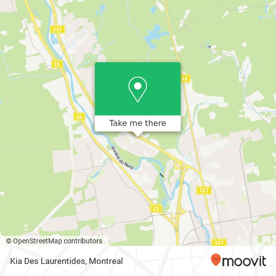 Kia Des Laurentides map