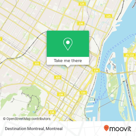 Destination Montreal map