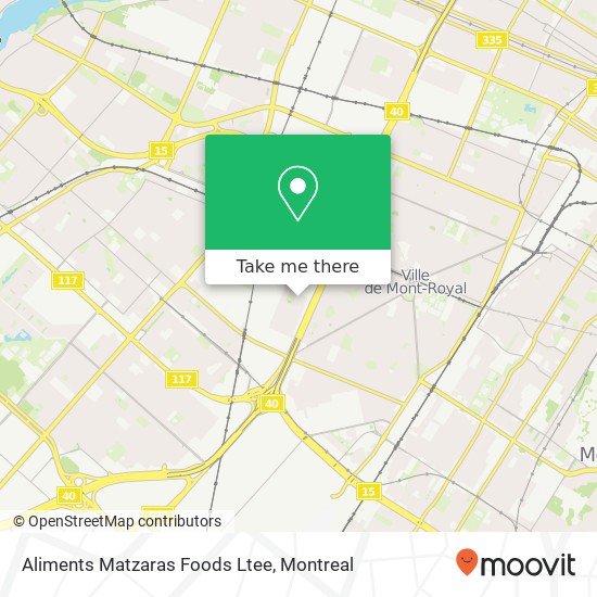 Aliments Matzaras Foods Ltee map