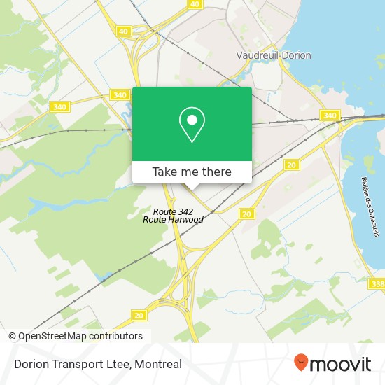 Dorion Transport Ltee map