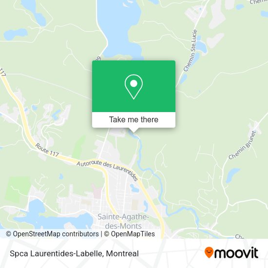 Spca Laurentides-Labelle map