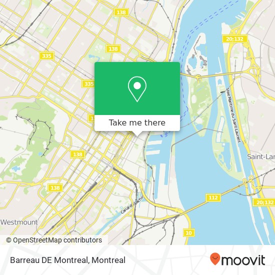 Barreau DE Montreal map