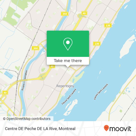 Centre DE Peche DE LA Rive map