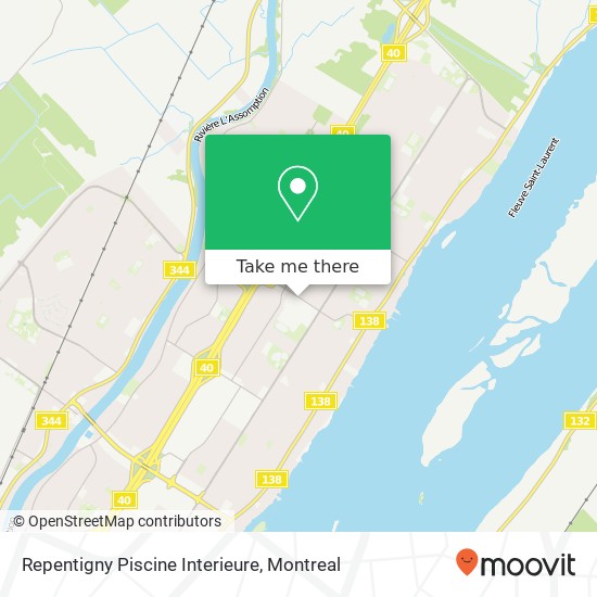 Repentigny Piscine Interieure map