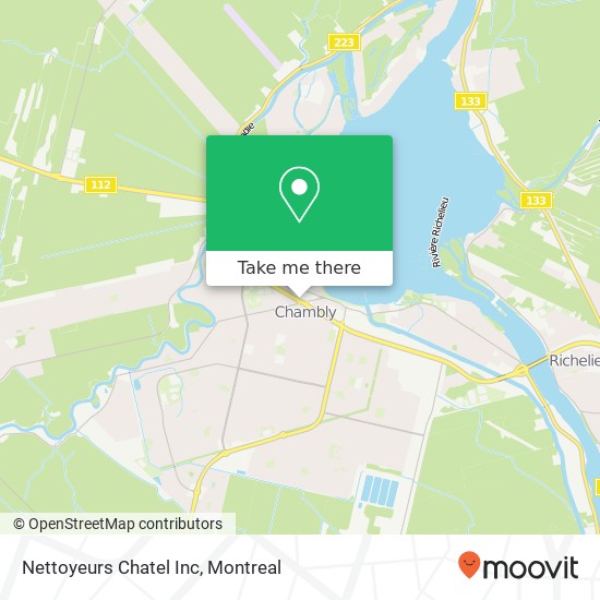 Nettoyeurs Chatel Inc map