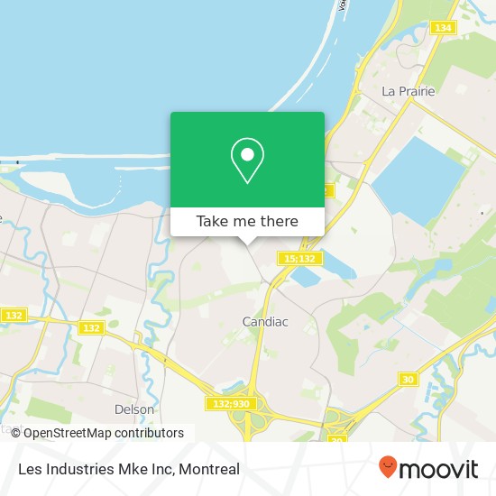 Les Industries Mke Inc map