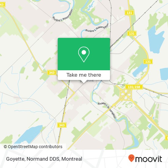 Goyette, Normand DDS map