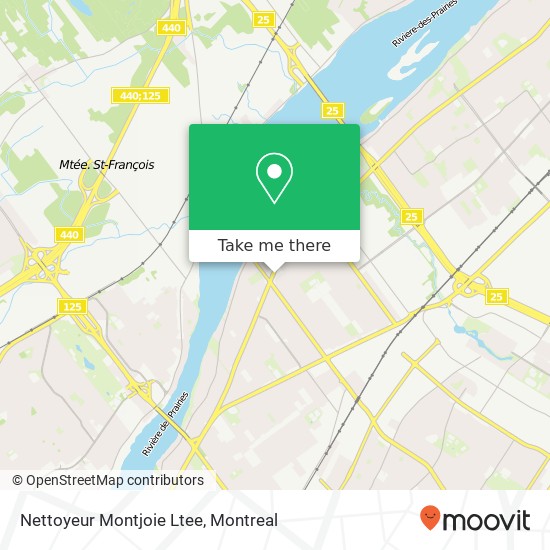 Nettoyeur Montjoie Ltee map