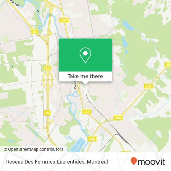 Reseau Des Femmes-Laurentides map