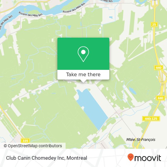 Club Canin Chomedey Inc map