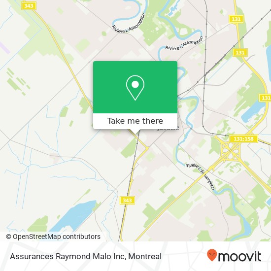 Assurances Raymond Malo Inc map