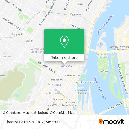 Theatre St Denis 1 & 2 map