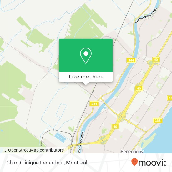 Chiro Clinique Legardeur map