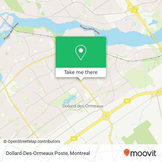 Dollard-Des-Ormeaux Poste map