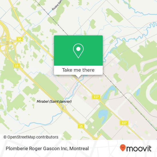 Plomberie Roger Gascon Inc map