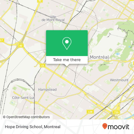 Hope Driving School map