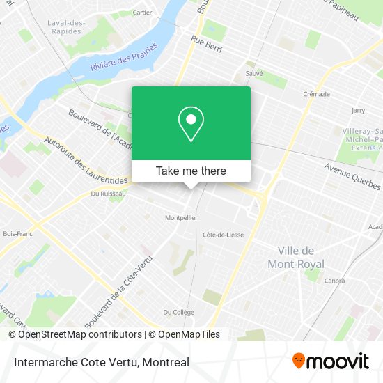 Intermarche Cote Vertu map