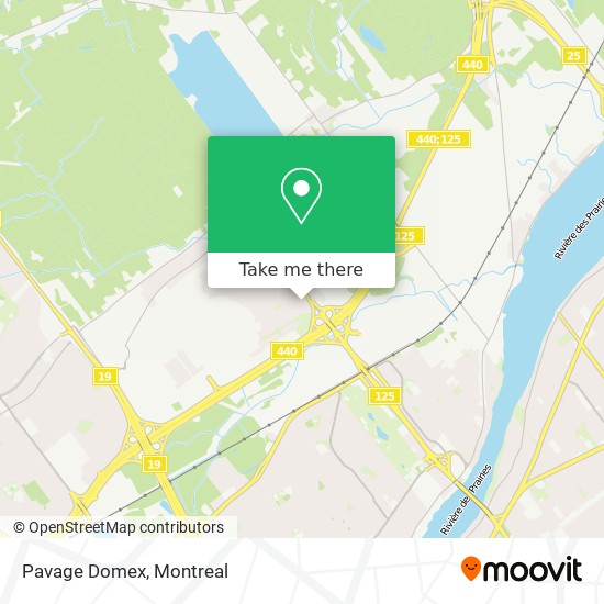 Pavage Domex map