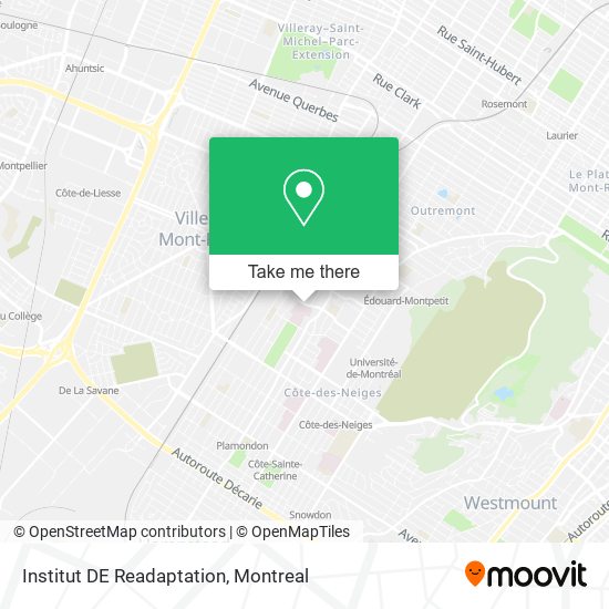 Institut DE Readaptation map