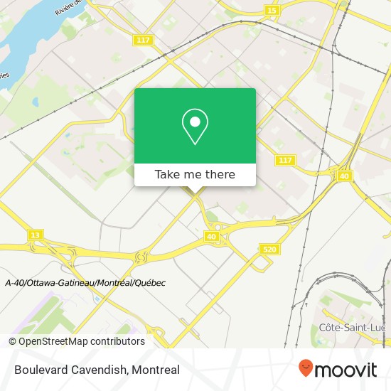 Boulevard Cavendish map