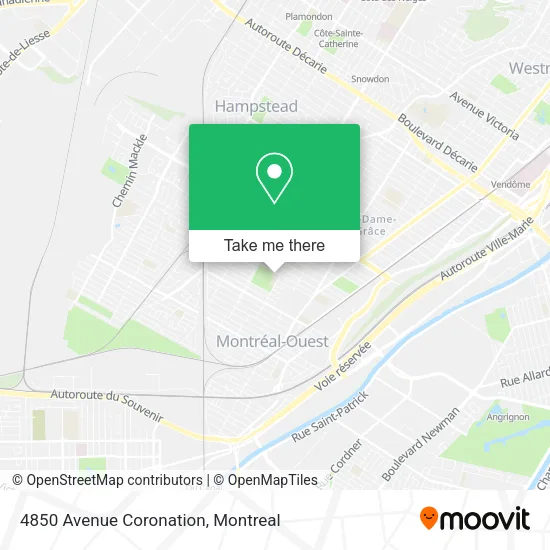 4850 Avenue Coronation map