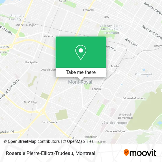 Roseraie Pierre-Elliott-Trudeau map