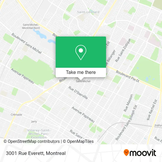 3001 Rue Everett map