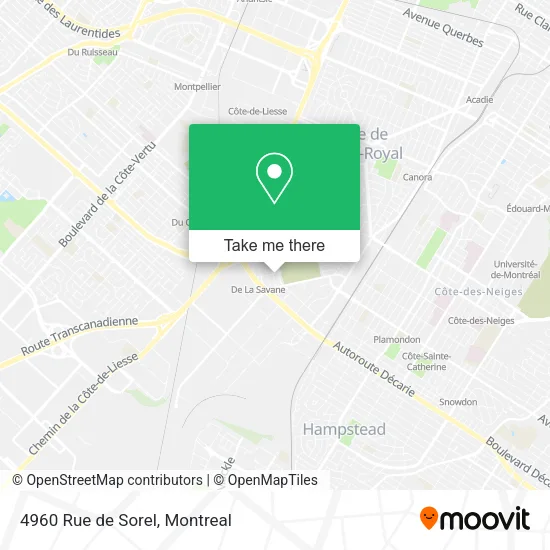 4960 Rue de Sorel map