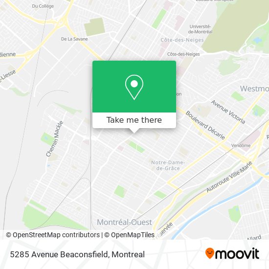 5285 Avenue Beaconsfield map