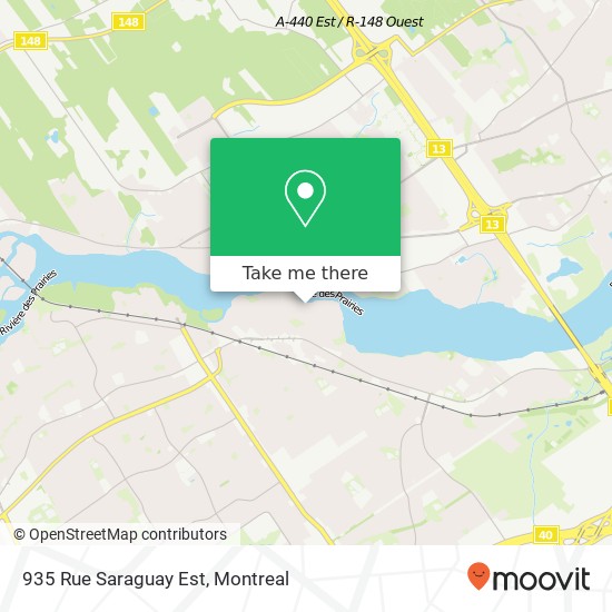 935 Rue Saraguay Est map