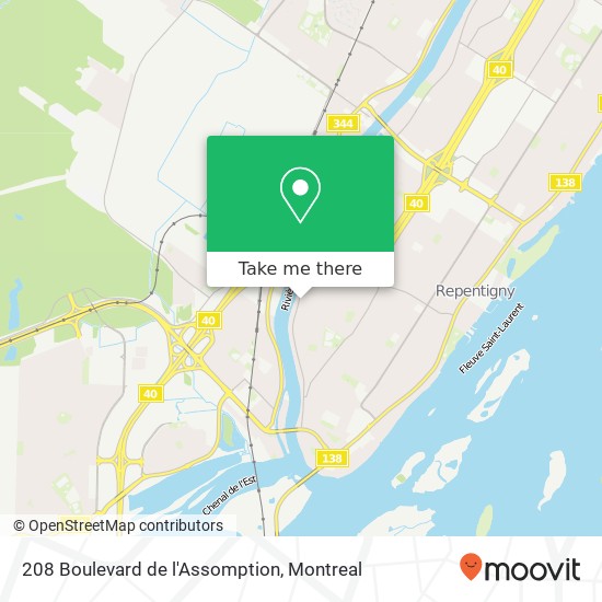 208 Boulevard de l'Assomption map