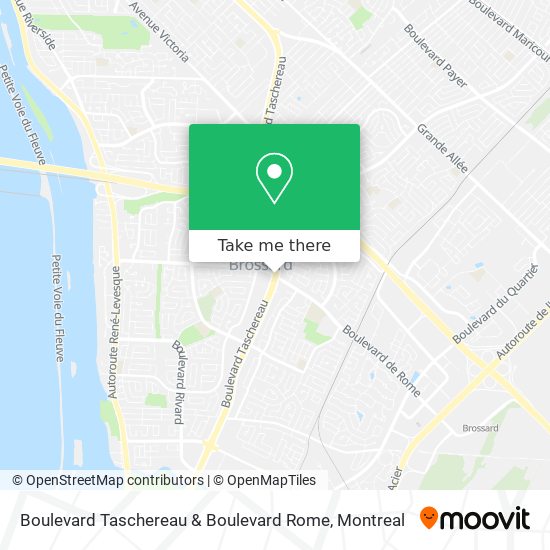 Boulevard Taschereau & Boulevard Rome map