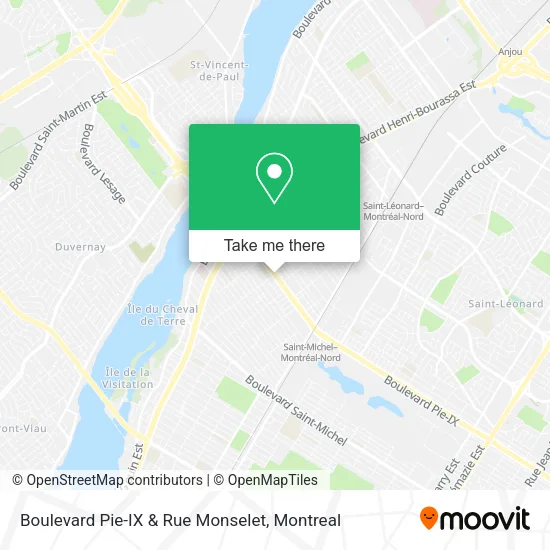 Boulevard Pie-IX & Rue Monselet map