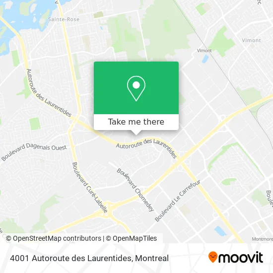 4001 Autoroute des Laurentides map