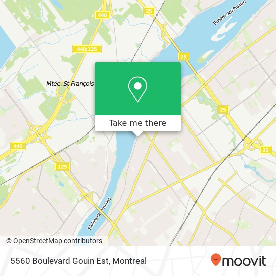 5560 Boulevard Gouin Est map