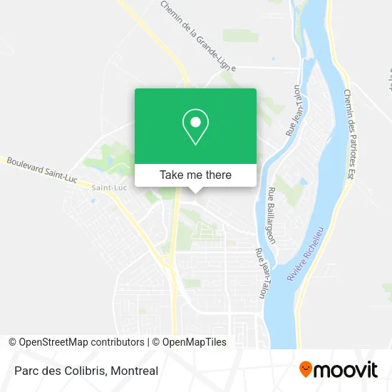 Parc des Colibris map